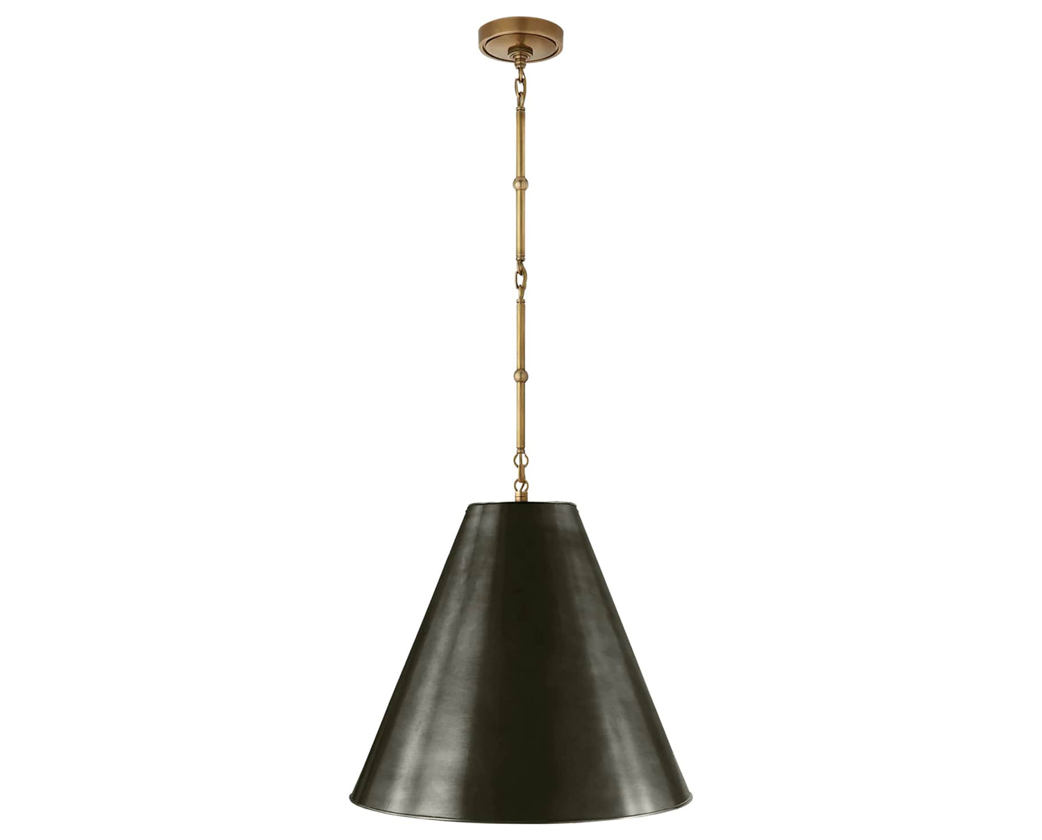 Hand-Rubbed Antique Brass and Bronze | Goodman Medium Hanging Light | Valley Ridge Furniture