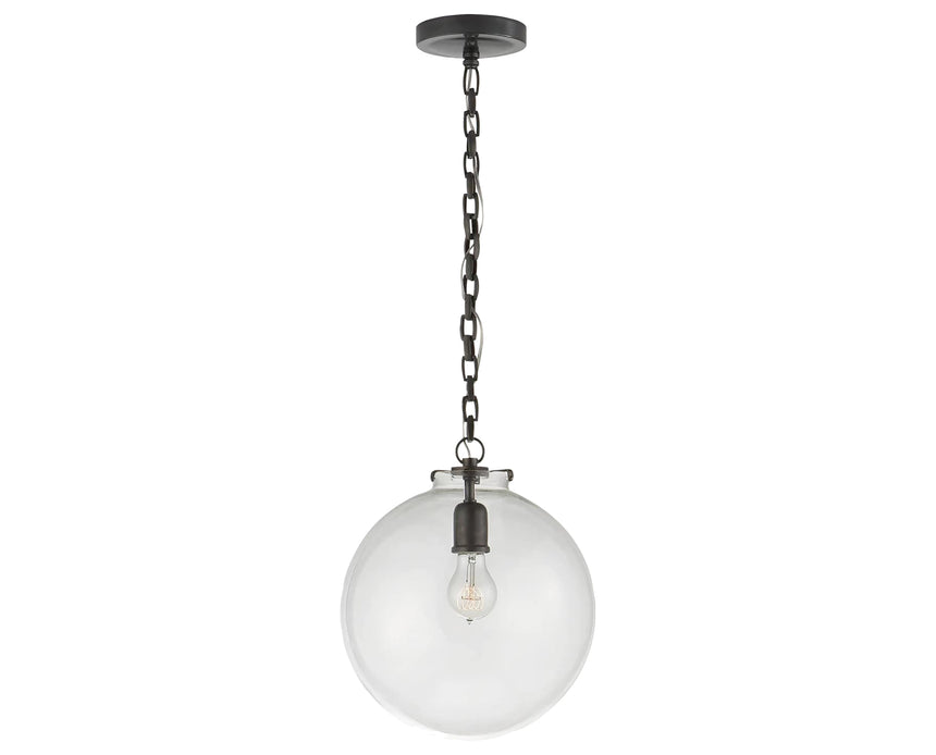 Bronze and Clear Glass | Katie Globe Pendant | Valley Ridge Furniture