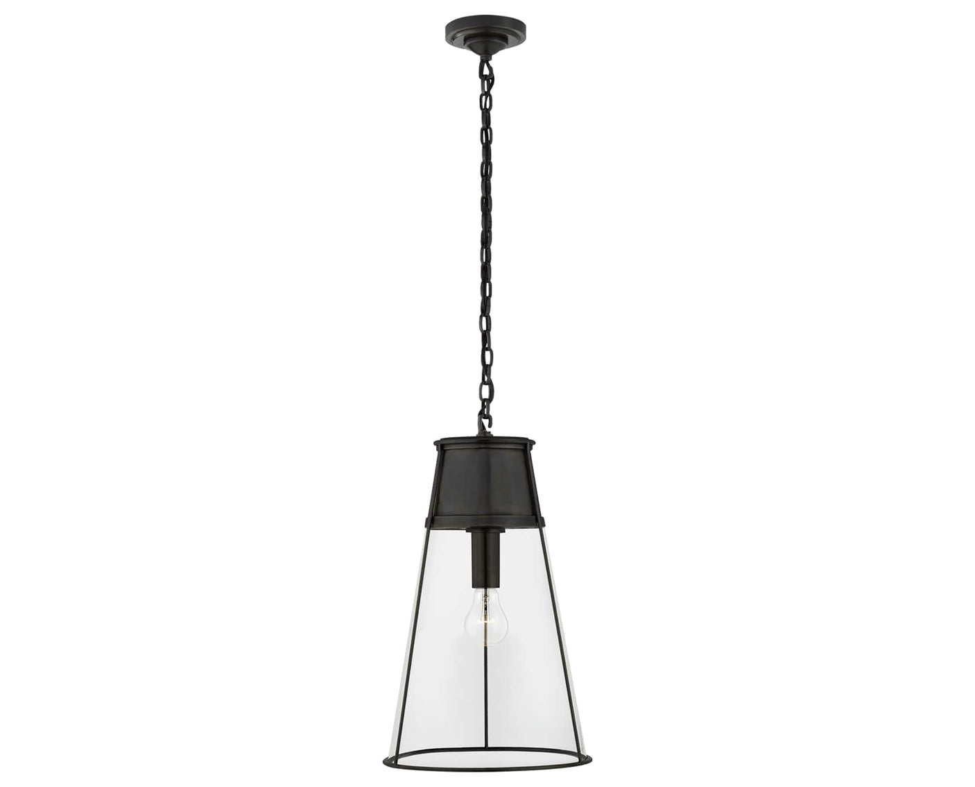 Bronze and Clear Glass | Robinson Large Pendant | Valley Ridge Furniture