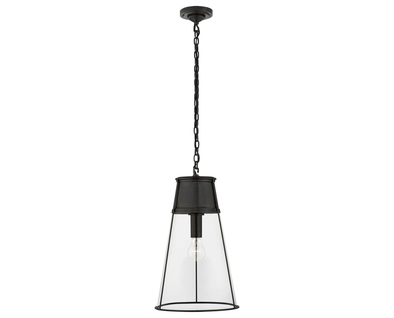 Bronze and Clear Glass | Robinson Large Pendant | Valley Ridge Furniture