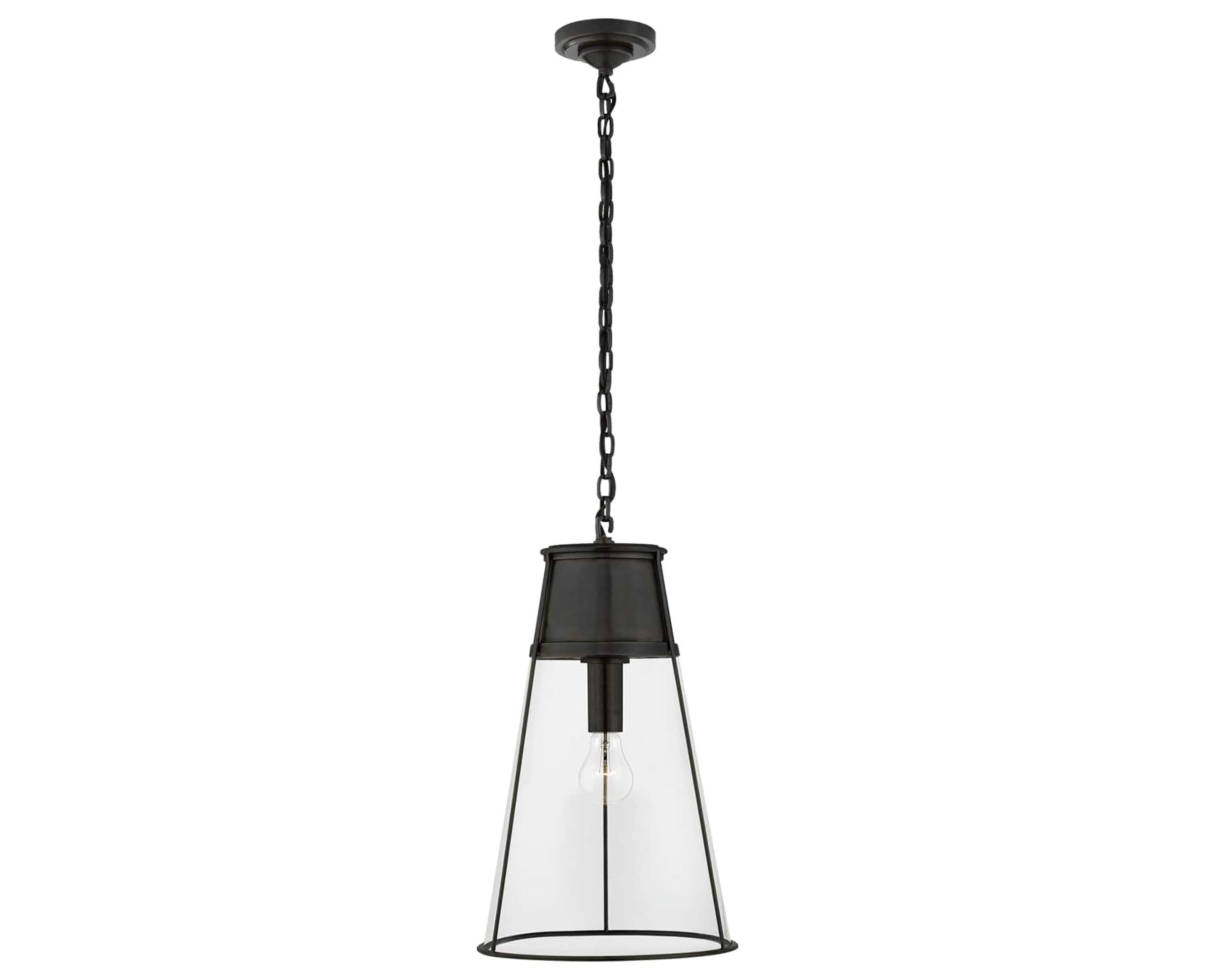 Bronze and Clear Glass | Robinson Large Pendant | Valley Ridge Furniture