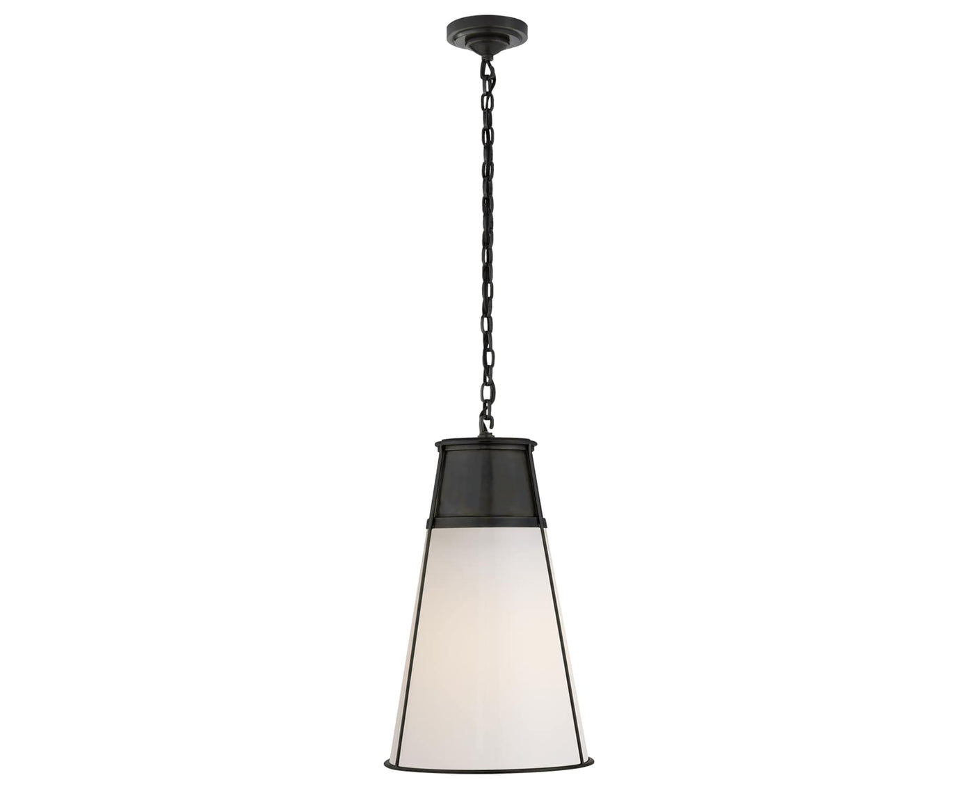 Bronze and White Glass | Robinson Large Pendant | Valley Ridge Furniture