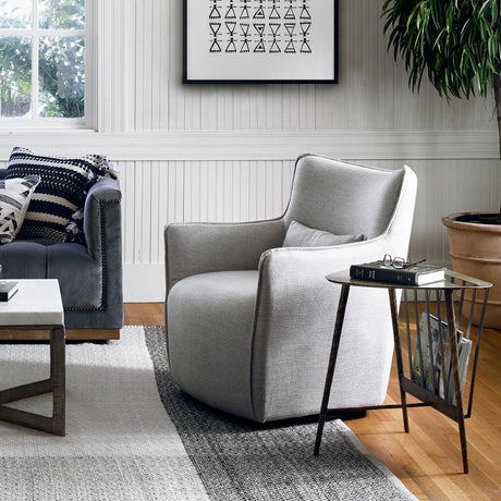 Four Hands swivel accent chair in a living room
