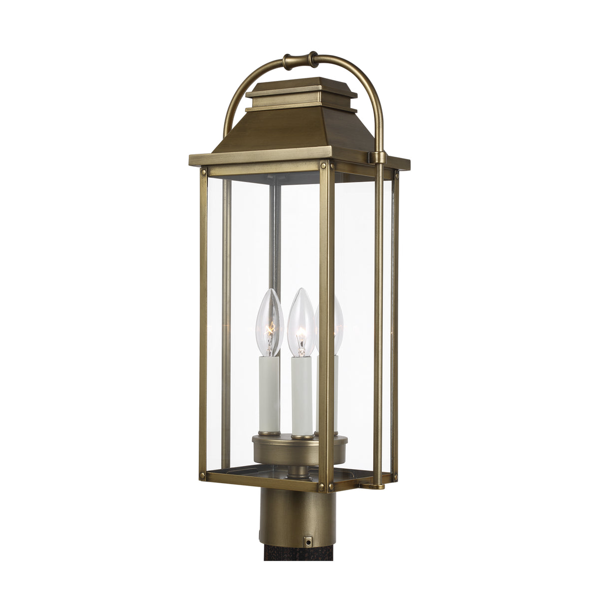 Three Light Outdoor Post Lantern — 20.75"