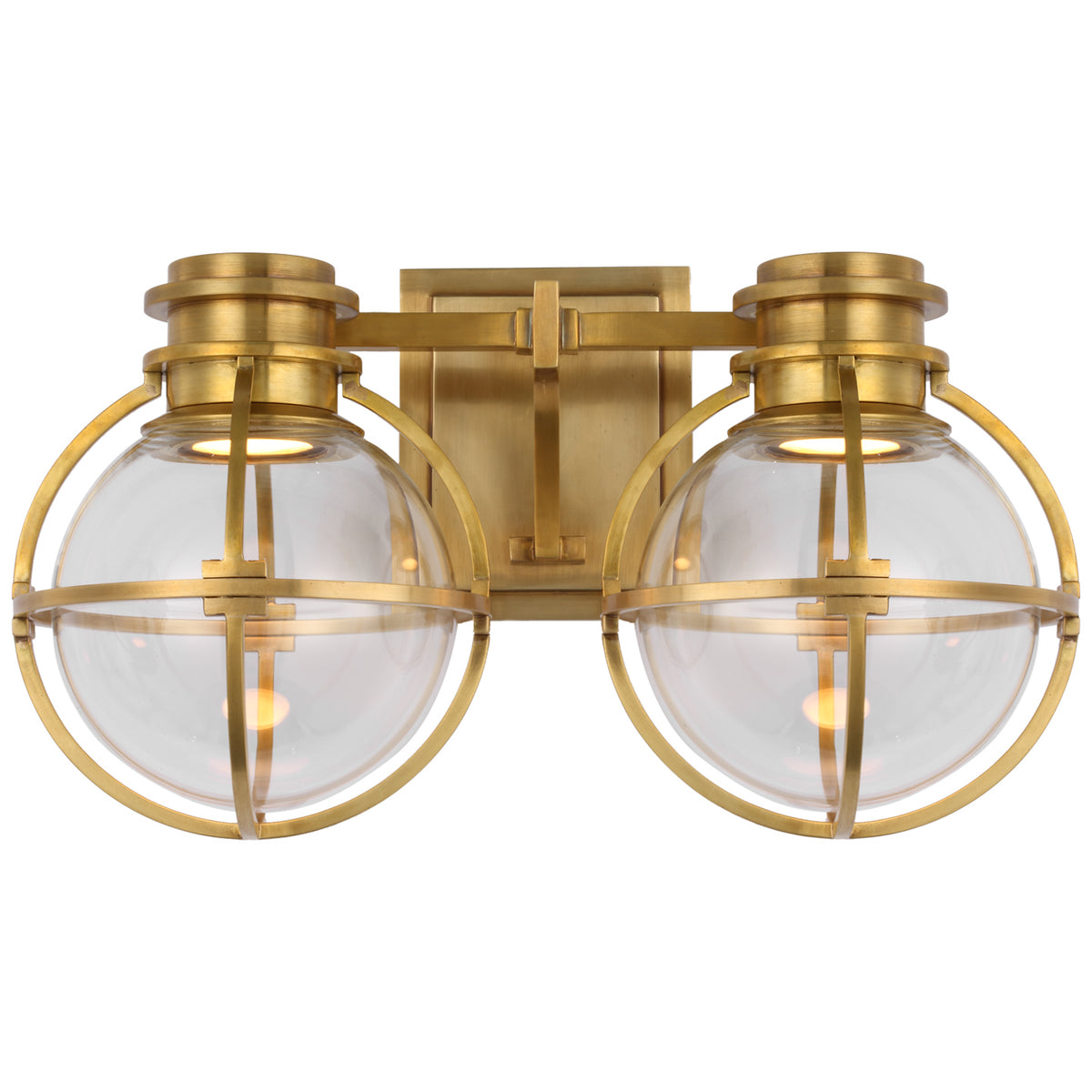 Gracie Double Sconce with Clear Glass