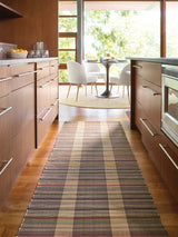 Dash & Albert Swedish Rag Handwoven Indoor/Outdoor Rug in Blue, kitchen runner