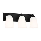 Miles Three Light Bath — Etched white glass