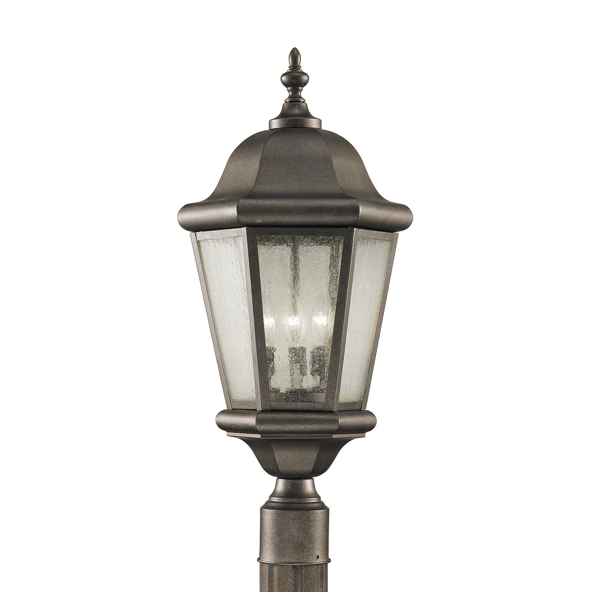 Three Light Outdoor Post Lantern — 22.25"