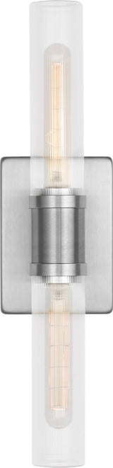 Keaton 20" Vanity Sconce — Clear Fluted
