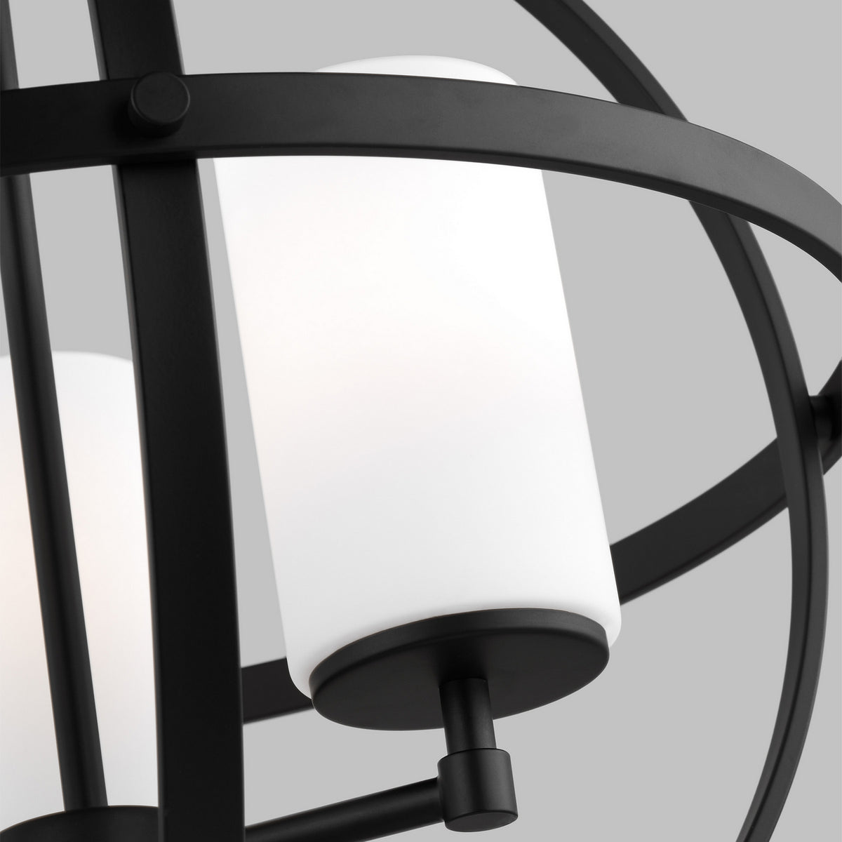 Alturas Three Light Chandelier — Etched / White Inside
