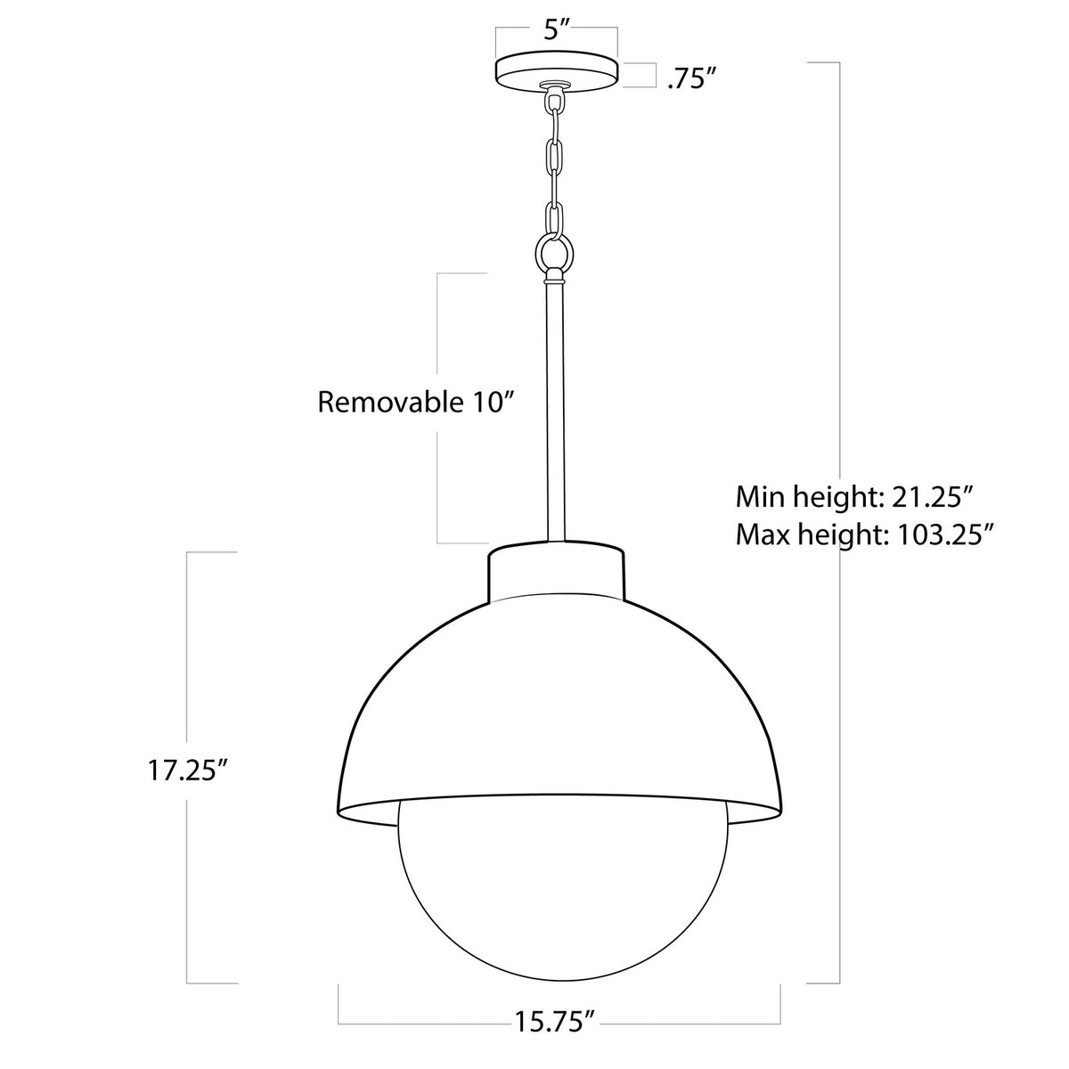 Montreux One Light Pendant