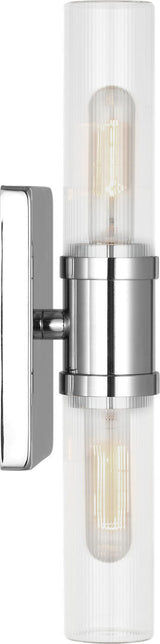 Keaton 16" Bath Sconce — Clear Fluted