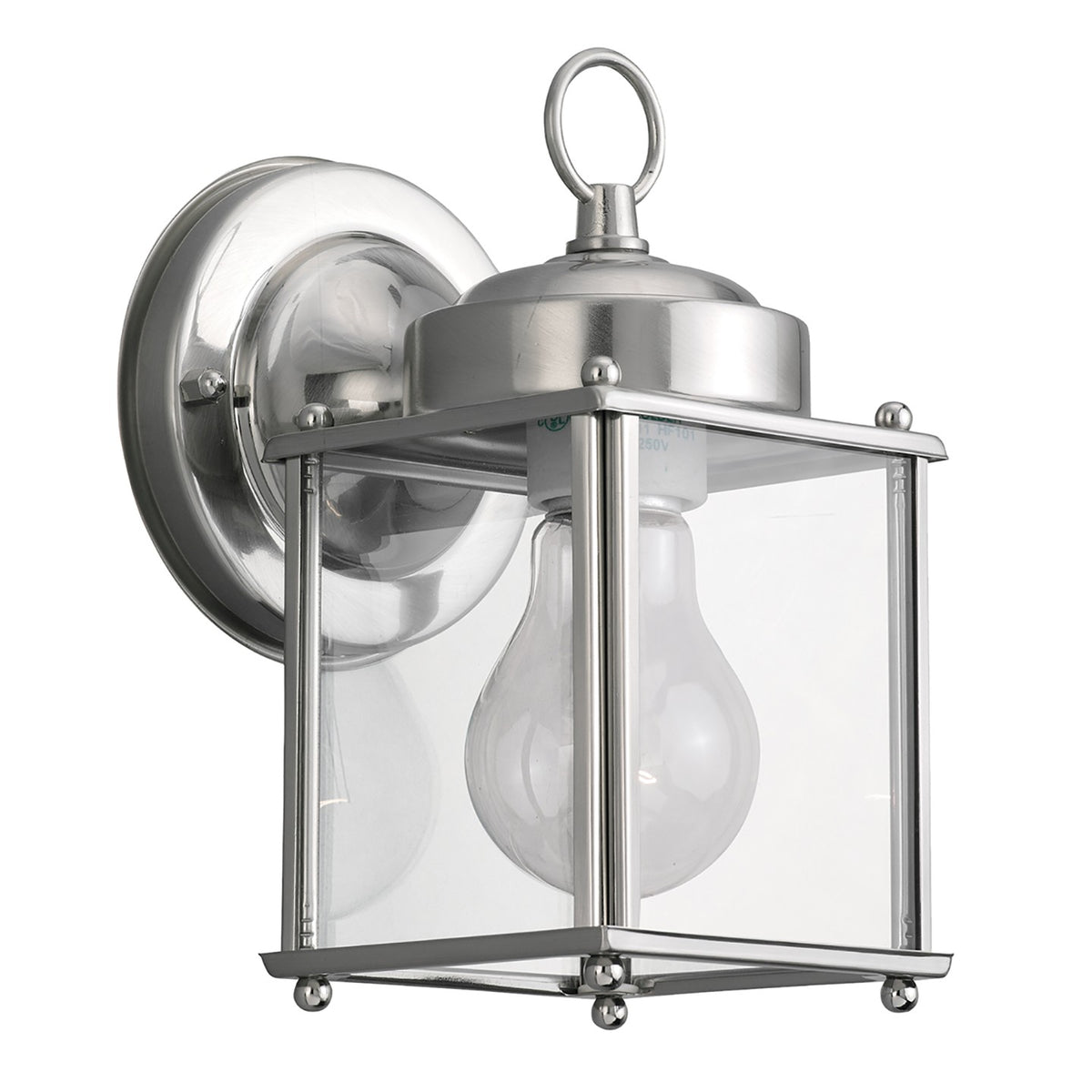 New Castle Small Outdoor Wall Lantern — Clear