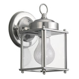 New Castle Small Outdoor Wall Lantern — Clear