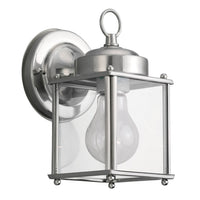 New Castle Small Outdoor Wall Lantern — Clear