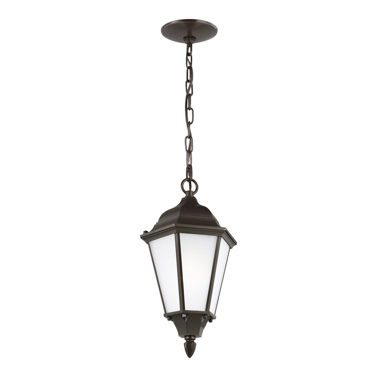 Bakersville Flat 14.5" Hanging Lantern — Clear Beveled