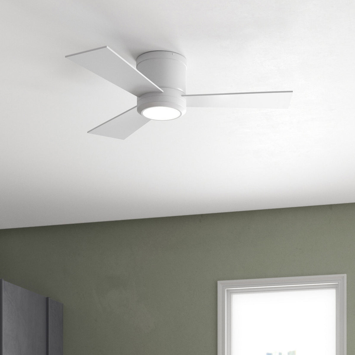 Clarity 42" Semi Flush LED Ceiling Fan