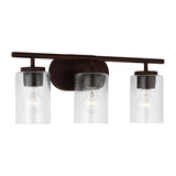 Oslo 3-Light Bath Sconce — Clear Seeded