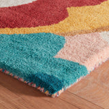Dash & Albert Field of Dreams Hand Tufted Wool Rug in Multi, corner detail