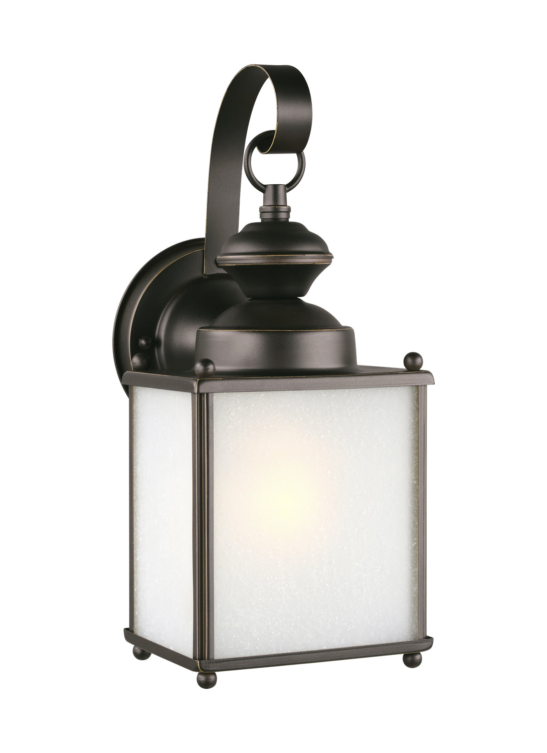 One Light Outdoor Wall Lantern — 12.50", Frosted Seeded
