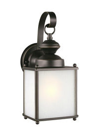 One Light Outdoor Wall Lantern — 12.50", Frosted Seeded