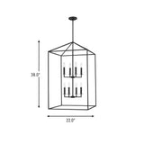 Perryton Eight Light Hall/Foyer Pendant — 38.00"