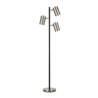 Meandros Three Light Floor Lamp — Plated Brushed Nickel