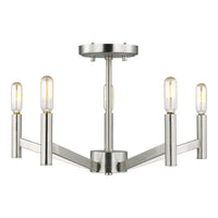 Five Light Semi-Flush Mount — 11.00"