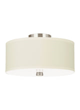 Two Light Semi-Flush Convertible Pendant