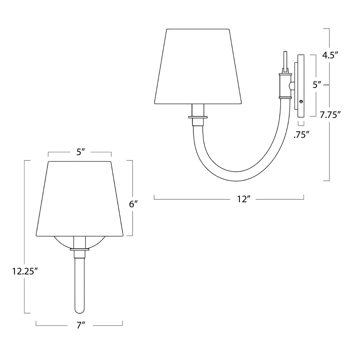 Treble One Light Wall Sconce
