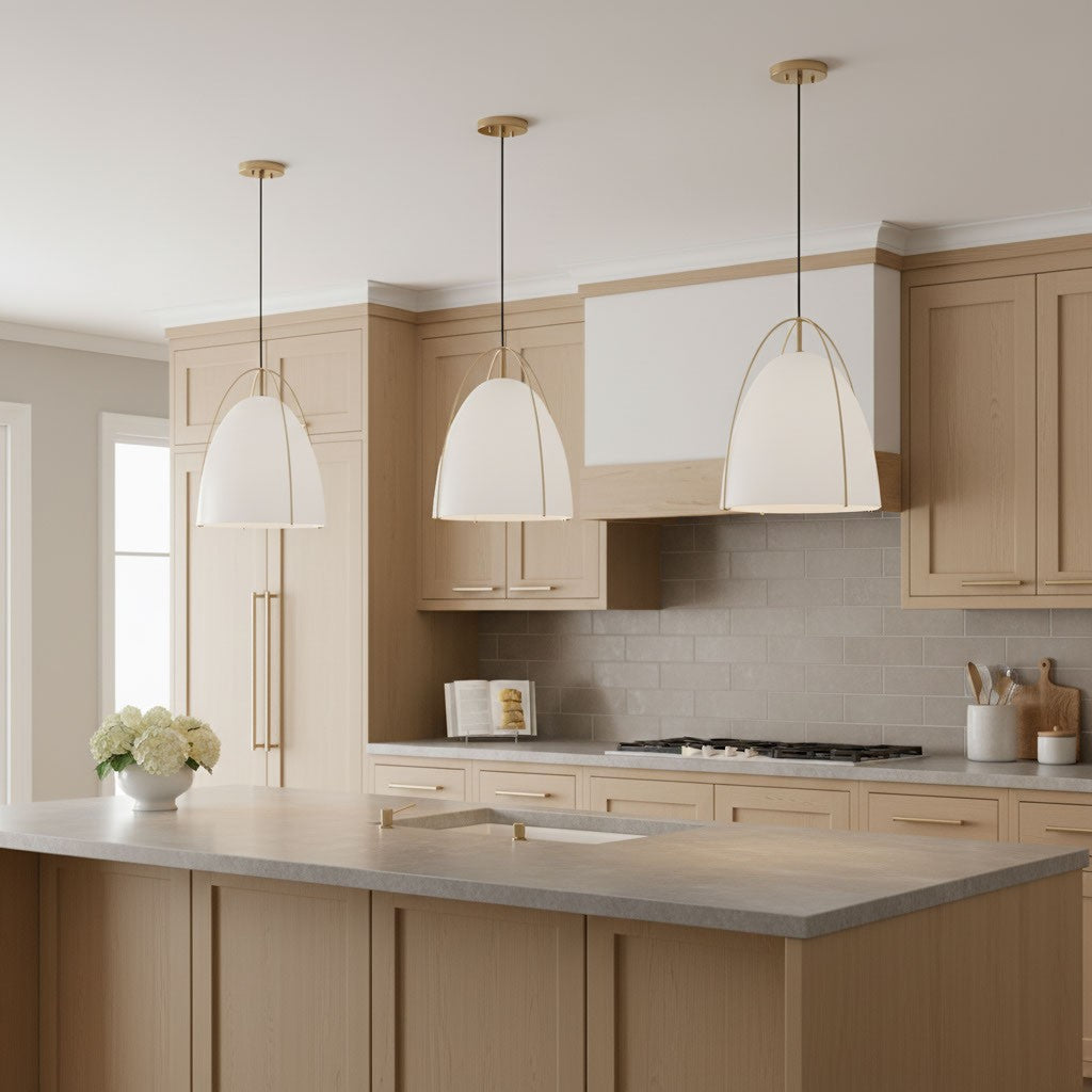 Norman Large Pendant — Matte White, 75 W