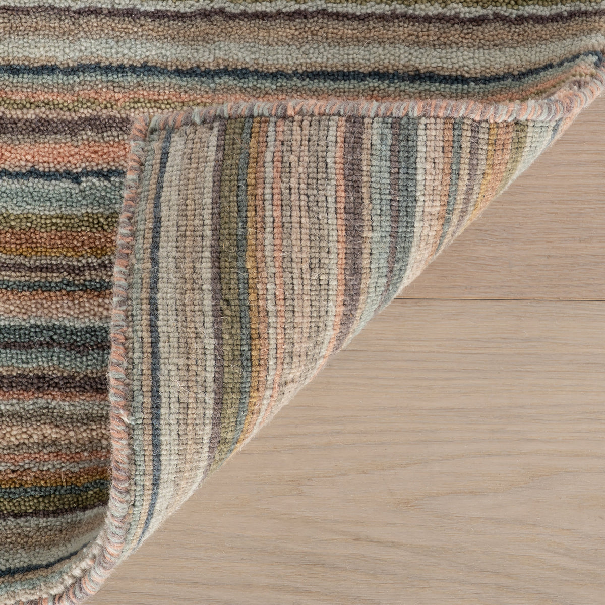 Dash & Albert Brindle Stripe Hand Loom Knotted Wool Rug in Clay, photo 4