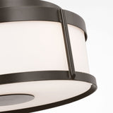 Luning Two Light Flush Mount — Opal Etched