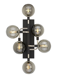 Viaggio Six Light Wall Sconce — Smoke