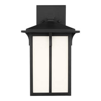 Tomek 1-Light Small Wall Lantern — Etched / White Inside