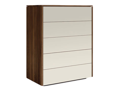 Smoked Walnut with Sand Glass | Mobican Mya High Chest | Valley Ridge Furniture