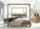 West Bros Fulton Complete Poster Canopy Bed in 89 Sand, in a room setting, view 2