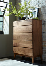 West Bros Serra Chest of Drawers in 80 Walnut, in a room setting