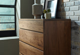 West Bros Serra Chest of Drawers in 80 Walnut, angled detail