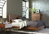 West Bros Serra Platform Bed in 80 Walnut, in a room setting, alternate view