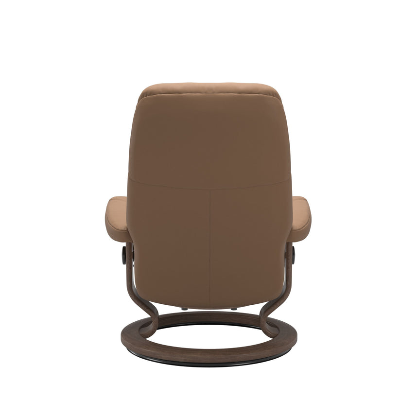Consul Recliner - Classic Base - Batick Latte - Walnut Wood