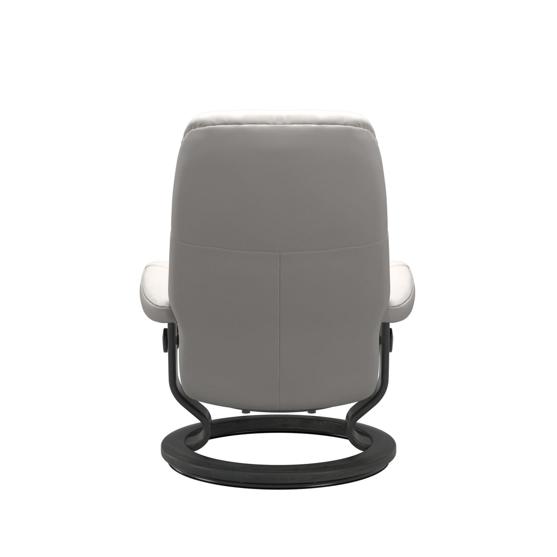 Stressless Consul Recliner Classic Base in Batick Milky White, Grey, back view