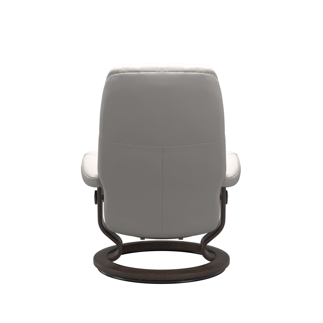 Stressless Consul Recliner Classic Base in Batick Milky White, Wenge, back view