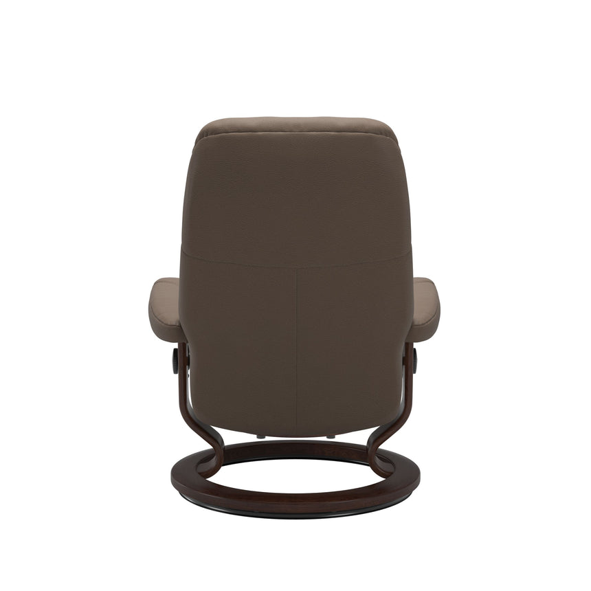 Consul Recliner - Classic Base - Batick Mole - Brown Wood