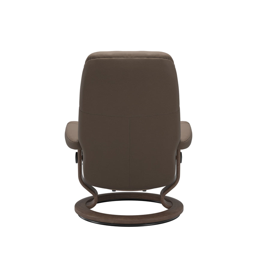 Consul Recliner - Classic Base - Batick Mole - Walnut Wood