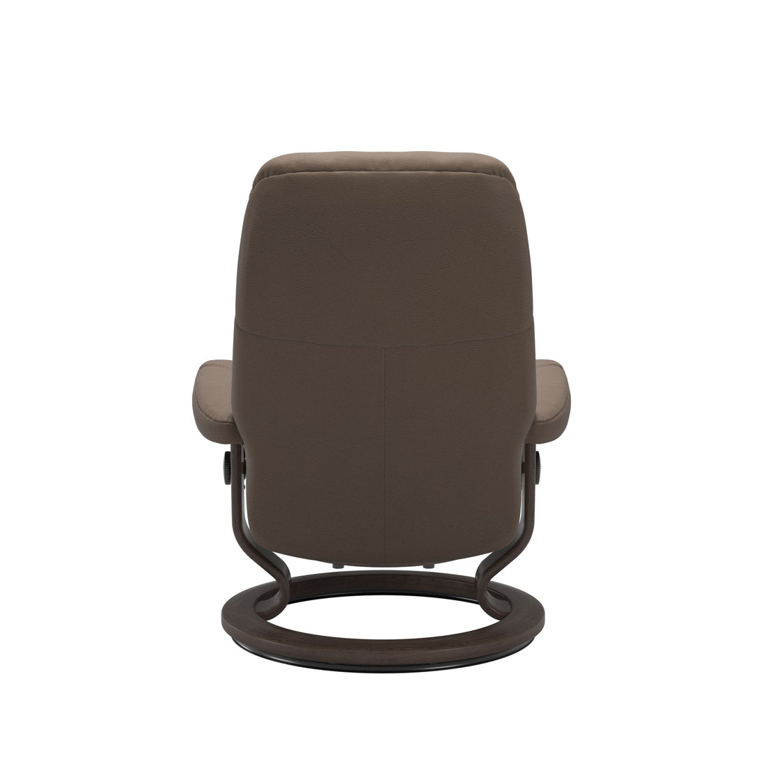 Stressless Consul Recliner Classic Base in Batick Mole, Wenge, back view