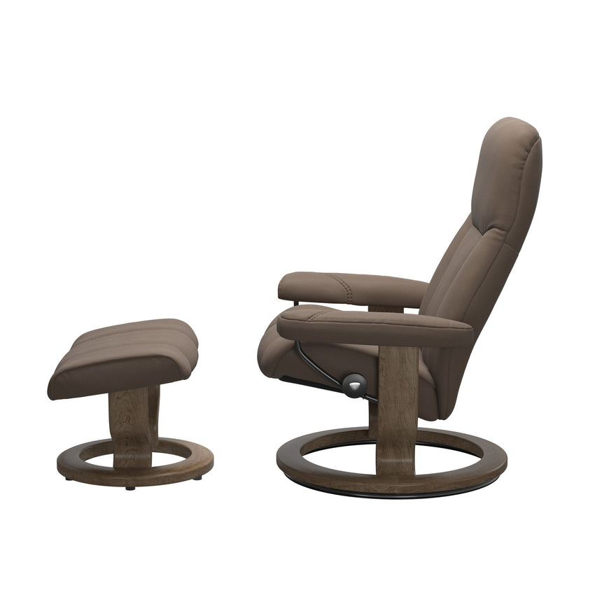 Consul Recliner - Classic Base - Batick Mole - Smoked Oak Wood