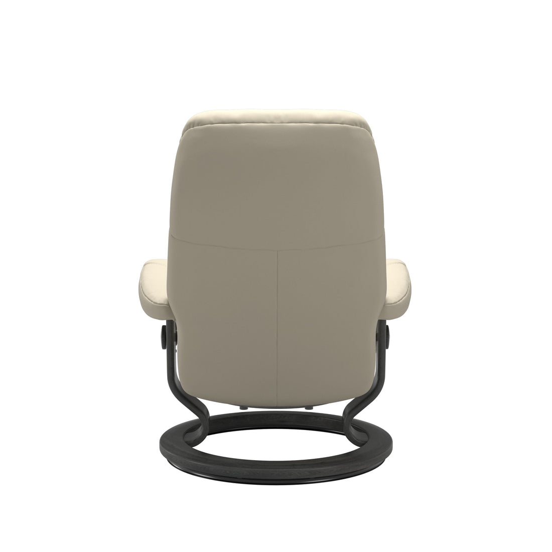Stressless Consul Recliner Classic Base in Batick Cream, Grey, back view