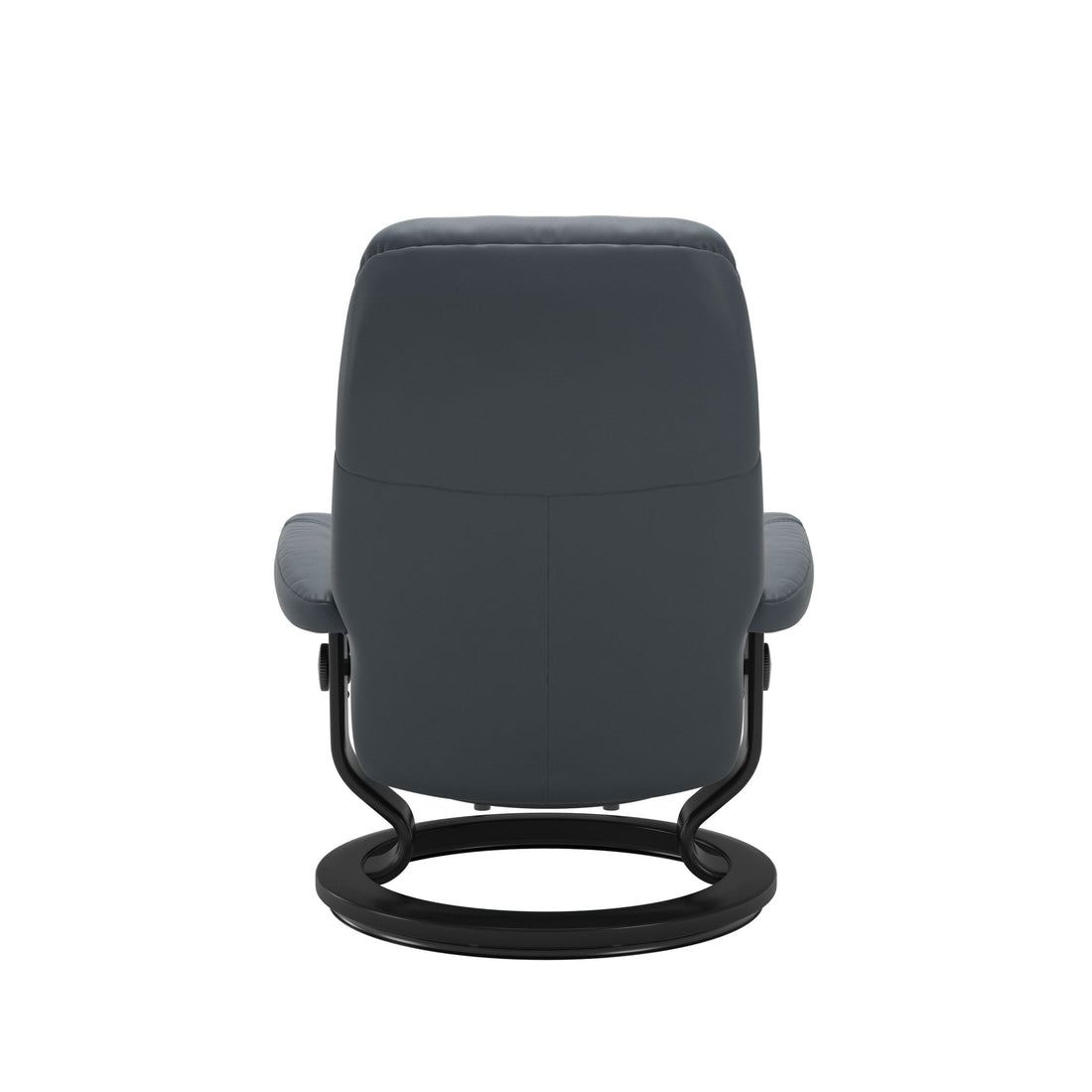 Stressless Consul Recliner Classic Base in Batick Atlantic Blue, Black, back view