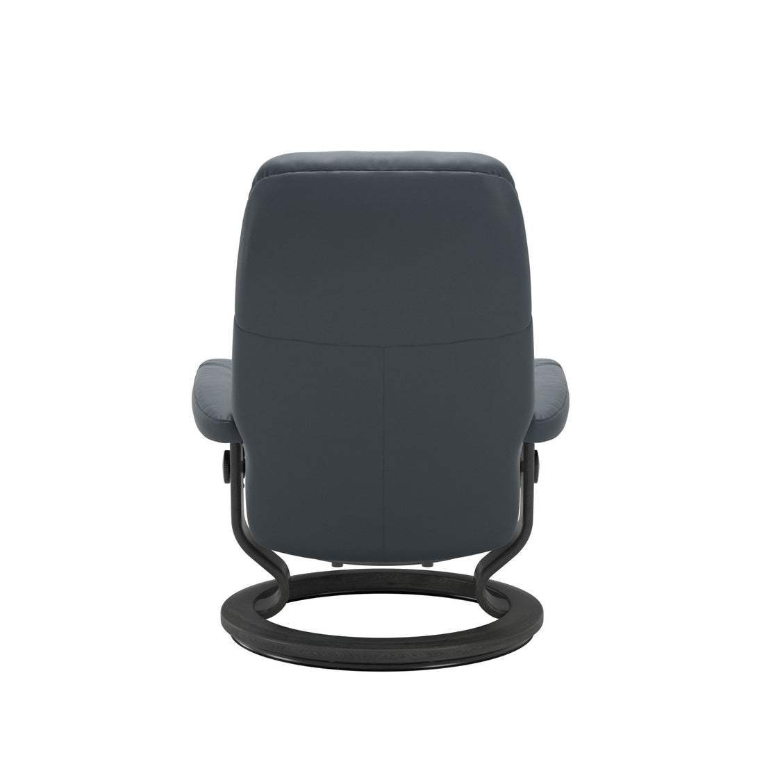Stressless Consul Recliner Classic Base in Batick Atlantic Blue, Grey, back view